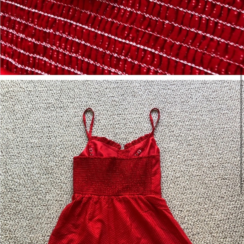 Le Rumi Red Button-Up Romper - Picture 2 of 6